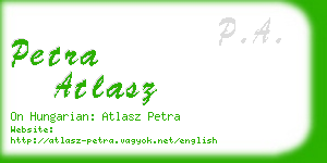 petra atlasz business card